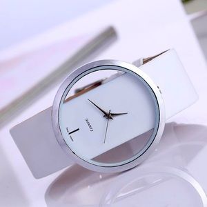 Clear Transparent Quartz Watch, White